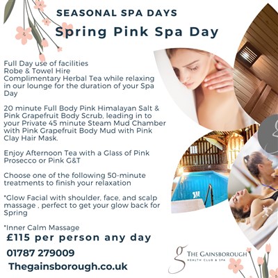 New Spring Spa Day available to book now